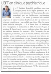 L'EFT en clinique psychiatrique - Dr Frédéric Rosenfeld